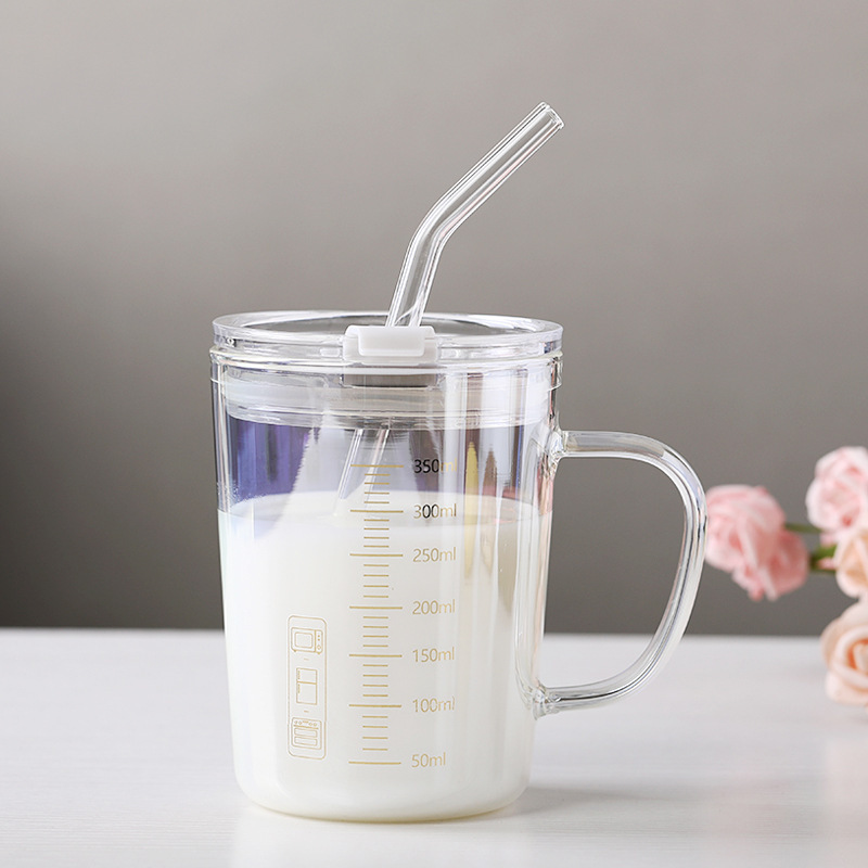 Coffee capacious tea cup with glass