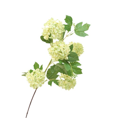 Wooden hydrangea small fresh high-quality simulated flower art 5-ratio snowball indoor model room decoration fake flowers wholesale