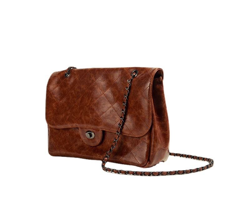 Women's Shoulder Bag Large Capacity Commuter Bag Retro Women's Shoulder Underarm Bag Diamond Grid Chain Women's Bag_voghion.com