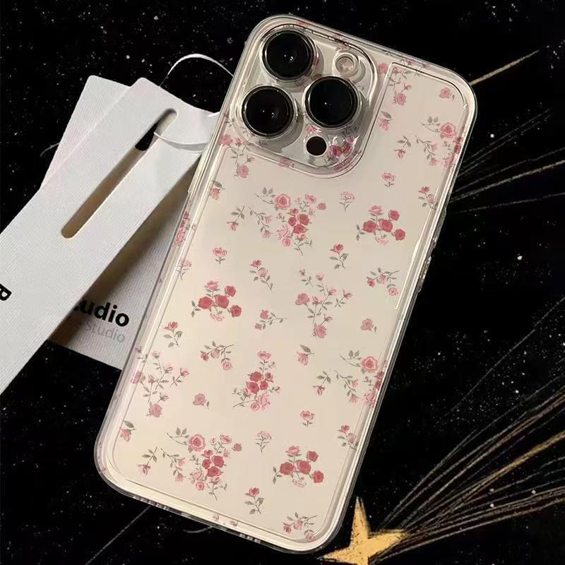 French romántico pequeño floral para iphone16promax funda para teléfono móvil Apple 15/14pro Japón y Corea 13/12x