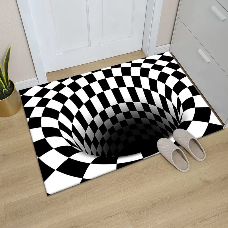 アマゾン工場のハロウィンの透かし彫りの装飾のじゅうたんの3d視覚の立体的なマットの玄関の家の入り口の足のマットの卸売り|undefined