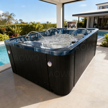 别墅浴缸按摩浴缸SPA水池亚克力游泳池8人水疗jacuzzi户外泡池