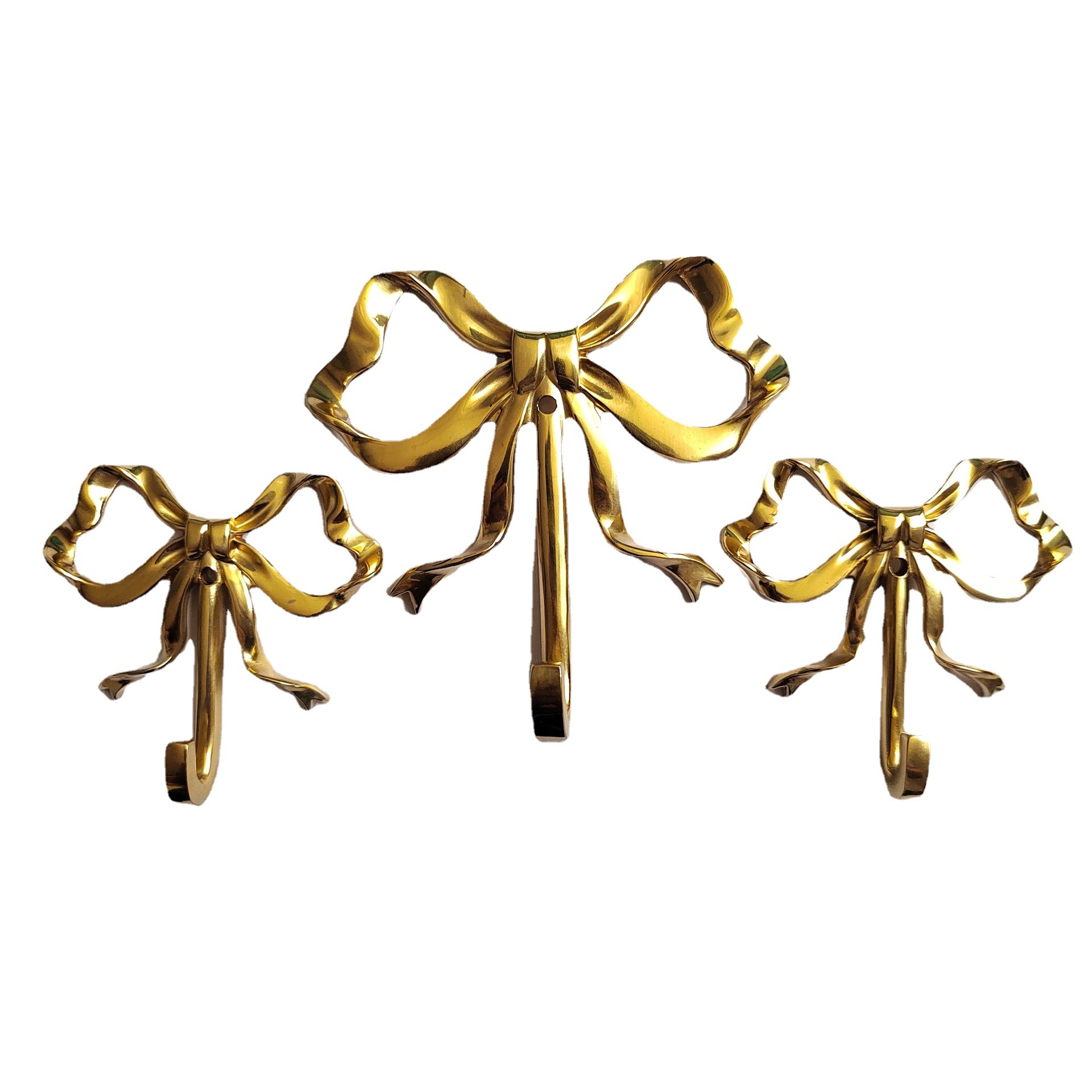 Latón bowknot gancho salón baño dormitorio cocina pared gancho