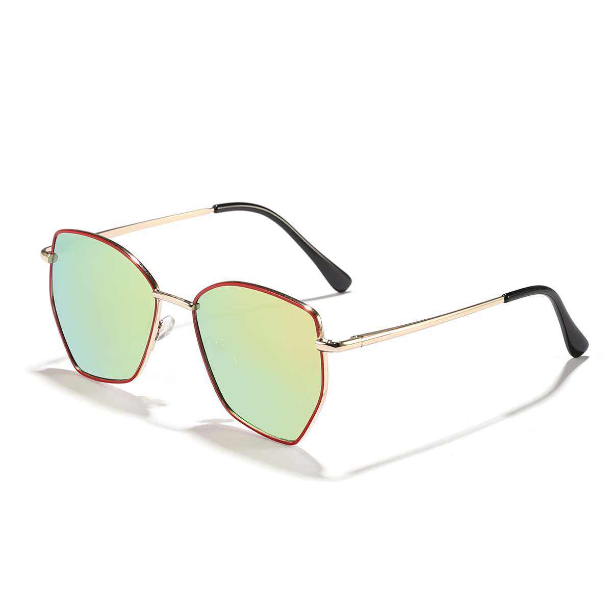 Marco dorado círculo rojo mercurio en polvo