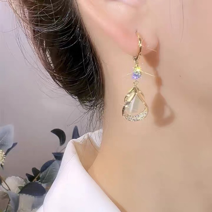 Elegant Cat's Eye Geometric Earrings 3