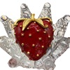 Earrings, enamel, strawberry, brooch lapel pin, wholesale, simple and elegant design