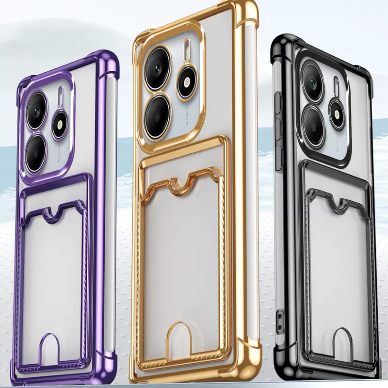 Совместимый чехол для телефона Xiaomi, защитный чехол, защитные уголки, держатель для карт, T12, 12 pro+, защита при падении