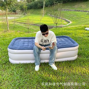 Factory Direct Sales of Outdoor Flocked Inflatable High Beds with Built-In Automatic High Bed Wave Straps, Evenly Distributing Force, Portable for Outdoor Use