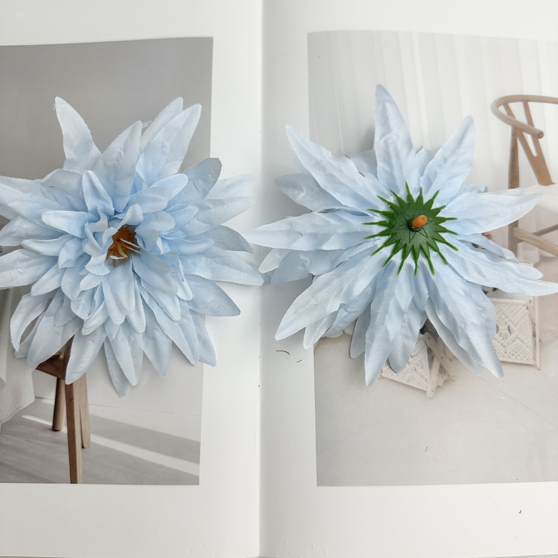 Flores de simulación llama crisantemo cabeza seda flores DIY caja de regalo material de flores de fichas de boda espacio comercial decoración prop al por mayor