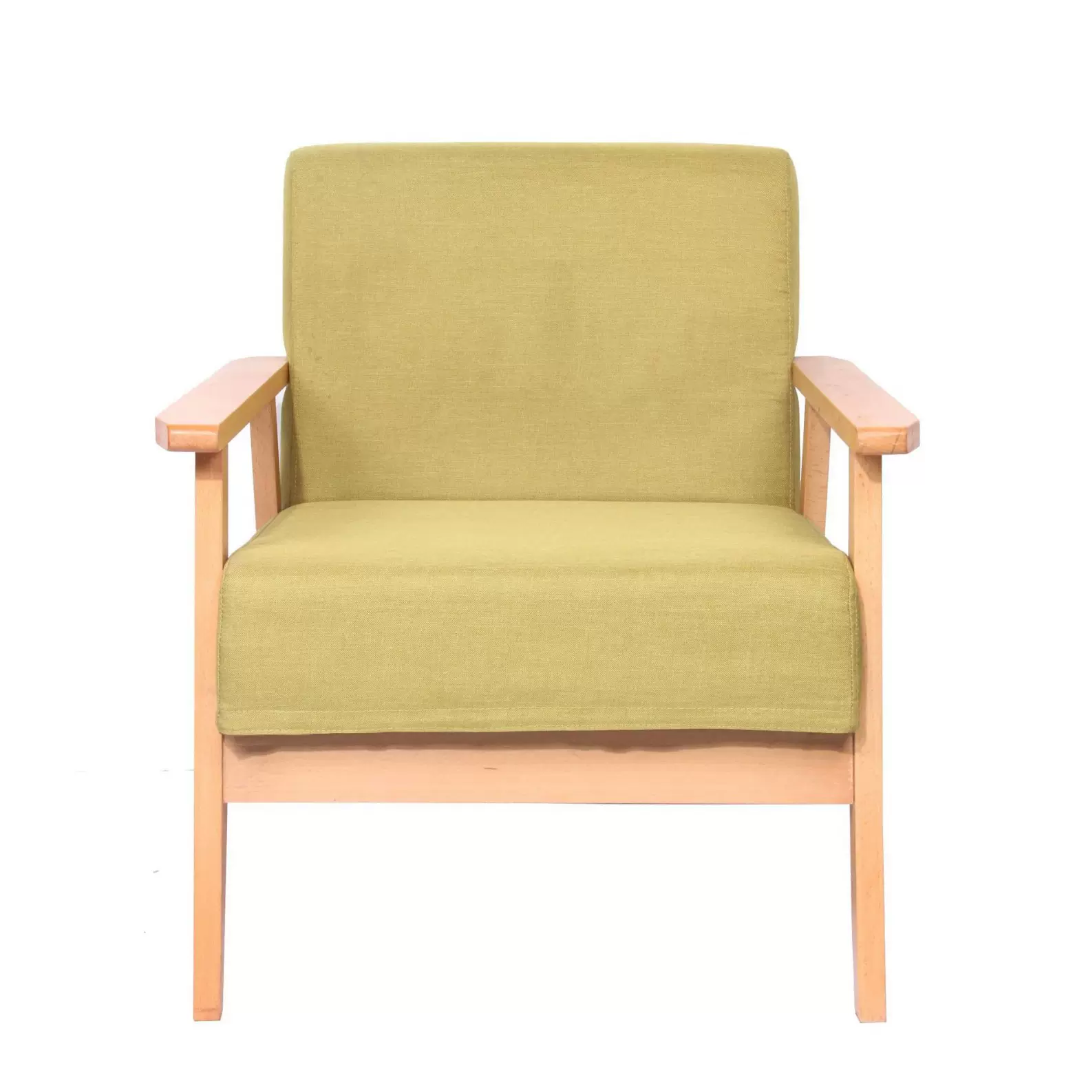 简易客厅沙发单人双人三人复古扶手仿麻布日式沙发