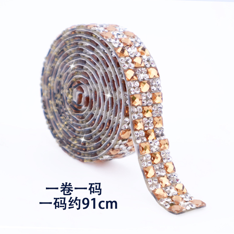 Tiras de diamantes de imitación de cristal con reverso adhesivo, pegatinas de diamantes de imitación autoadhesivas, pegatinas de diamantes creativas para bricolaje, accesorios, pegatinas de diamantes de imitación para decoración de ropa