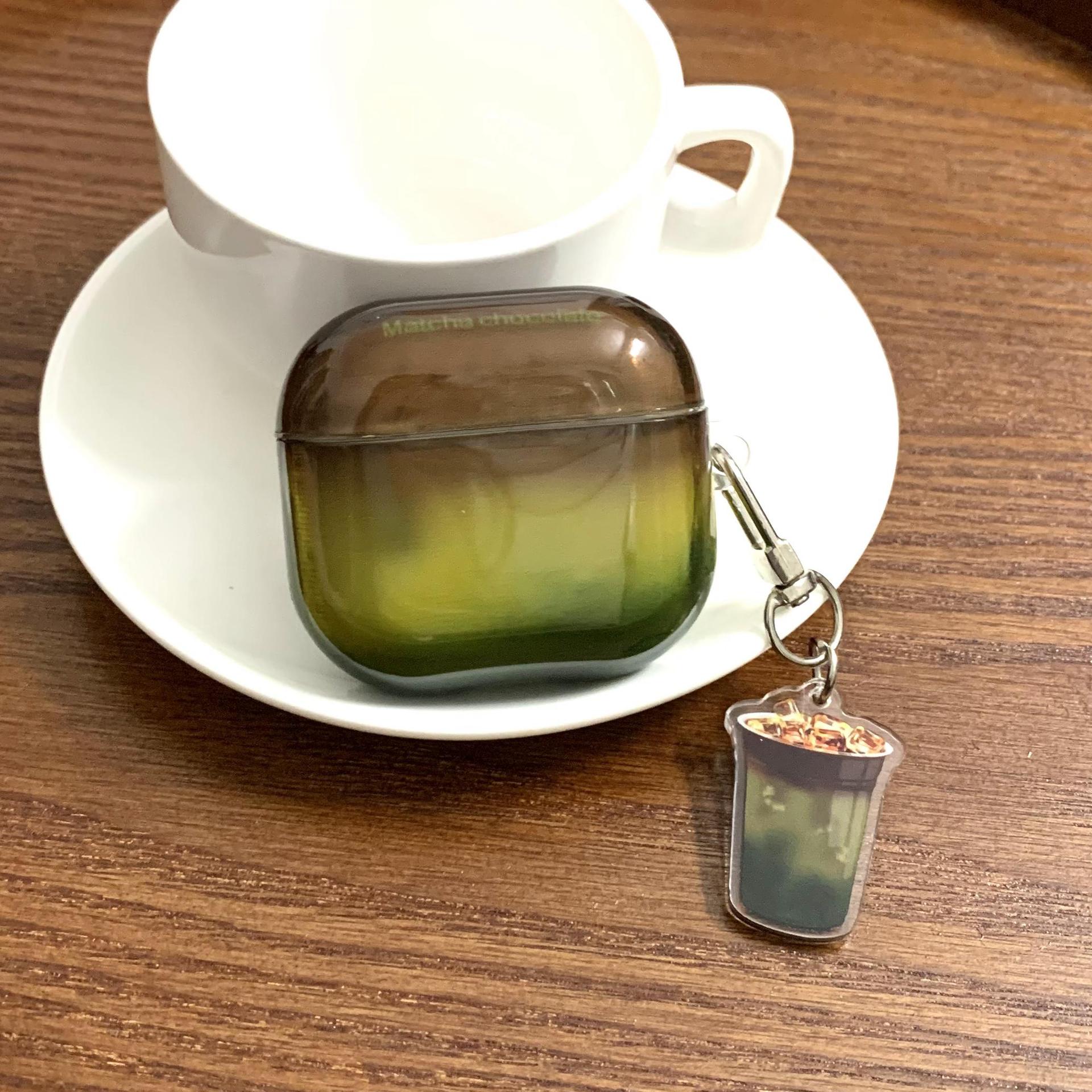 Funda para auriculares de cuarta generación marrón verdoso degradado simple para auriculares estilo retro para Apple 1/2 generación funda protectora para auriculares pro2