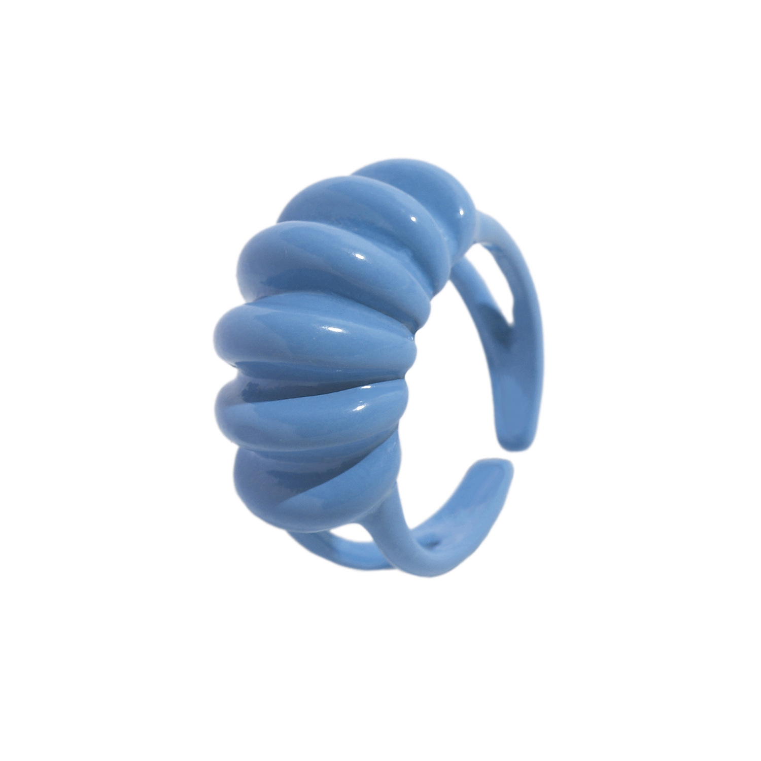 simple geometry alloy spray paint ring