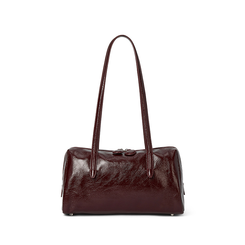 Women's 2024 New Retro Tote Bag, Niche Luxury Underarm Bag, Genuine Leather Large Capacity Commuter Shoulder Bag - Thumbnail 7