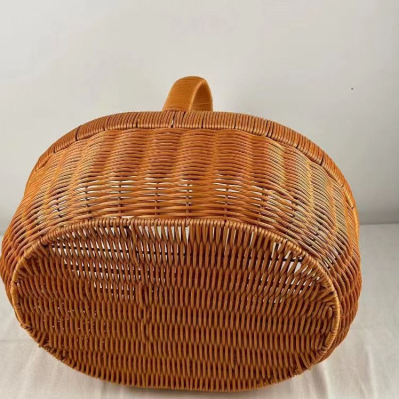 Cestas de frutas portátiles de picnic Cestas de almacenamiento Cestas de huevos caseras de caña Cestas de flores portátiles Cestas de regalo Cestas de recolección