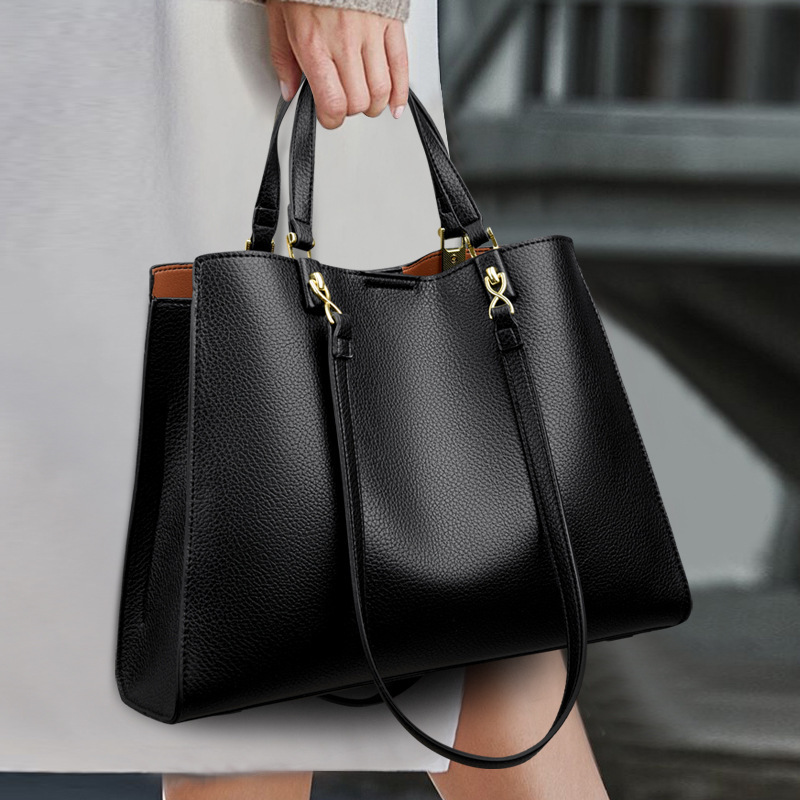 Cross-Border Women's Tote Bag 2024 New Large-Capacity Women's Bag Textured Shoulder Bag Commuter Crossbody Handbag for Women