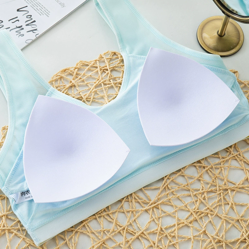 Нижнее белье для учеников начальной школы, летний топ из хлопка, бюстгальтер, утягивающий грудь, для средней школы