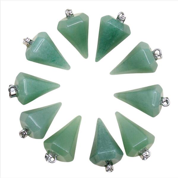 Organic agate hexagonal pendant
