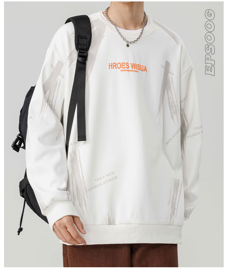 Herren Hoodie Mit Letter Print Oversize Sweatshirt Locker_voghion.com