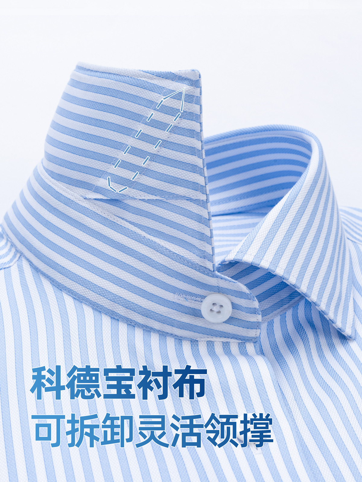 Camisas a rayas azules y blancas para hombres de manga corta verano transpirable 200DP sin quemar camisa de algodón de negocios casual de alta gama