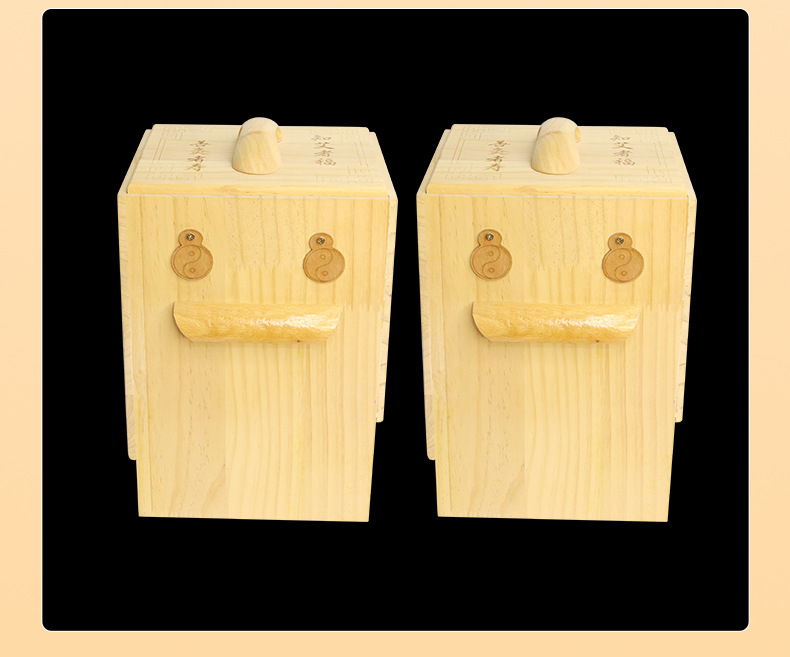 Wooden Knee Moxibustion Box Dual Knee Moxa Burner Solid Pine Wood Moxibustion Tool for Knee Warming Care specifications