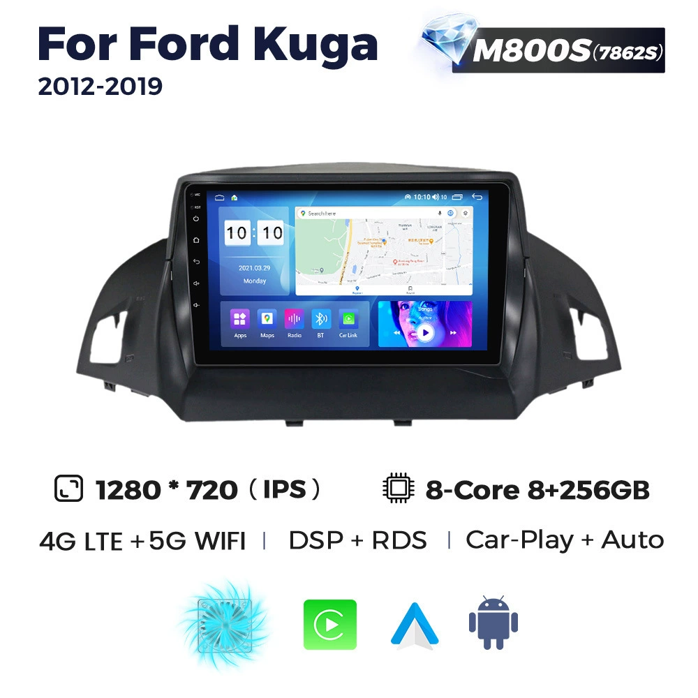 Подходит для Ford Kuga 2012-2019 Android большой экран центрального управления Bluetooth CARPLAY