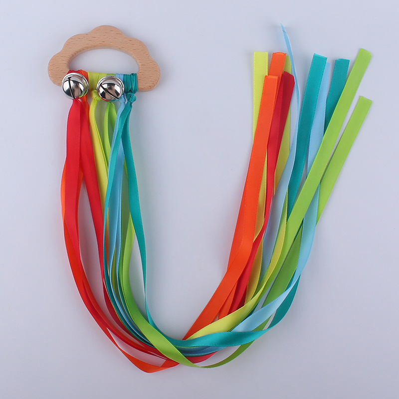 Nuevos suministros para bebés nube Beech teether bebé creativo Beech molar teether cinta sonajero juguete