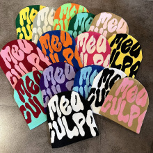 跨境爆款时尚百搭毛线帽秋冬提花保暖针织帽欧美个性街头字母冷帽