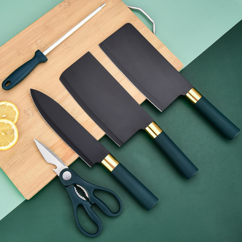 Comercio exterior spot conjunto completo de cuchillos de cocina de acero inoxidable conjunto de cuchillos de corte domésticos de cinco piezas cuchillo de cuchillo de frutas cuchillo de cubierta