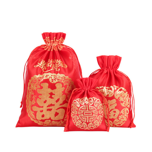 Huiou [Five Blessings] New Year's Blessing Bag, Spring Festival Festive New Year's Supplies, Peaceful Creative Gifts, Sugar Jewelry Bags