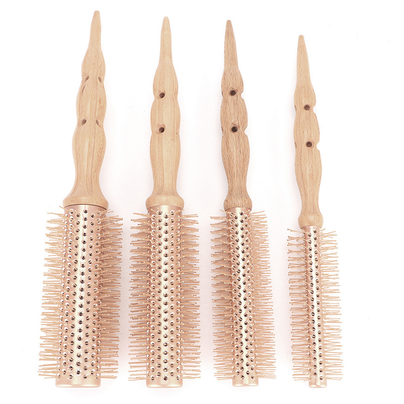 現品のヘアサロンのケヤキの丸みを帯びた巻き櫛|undefined