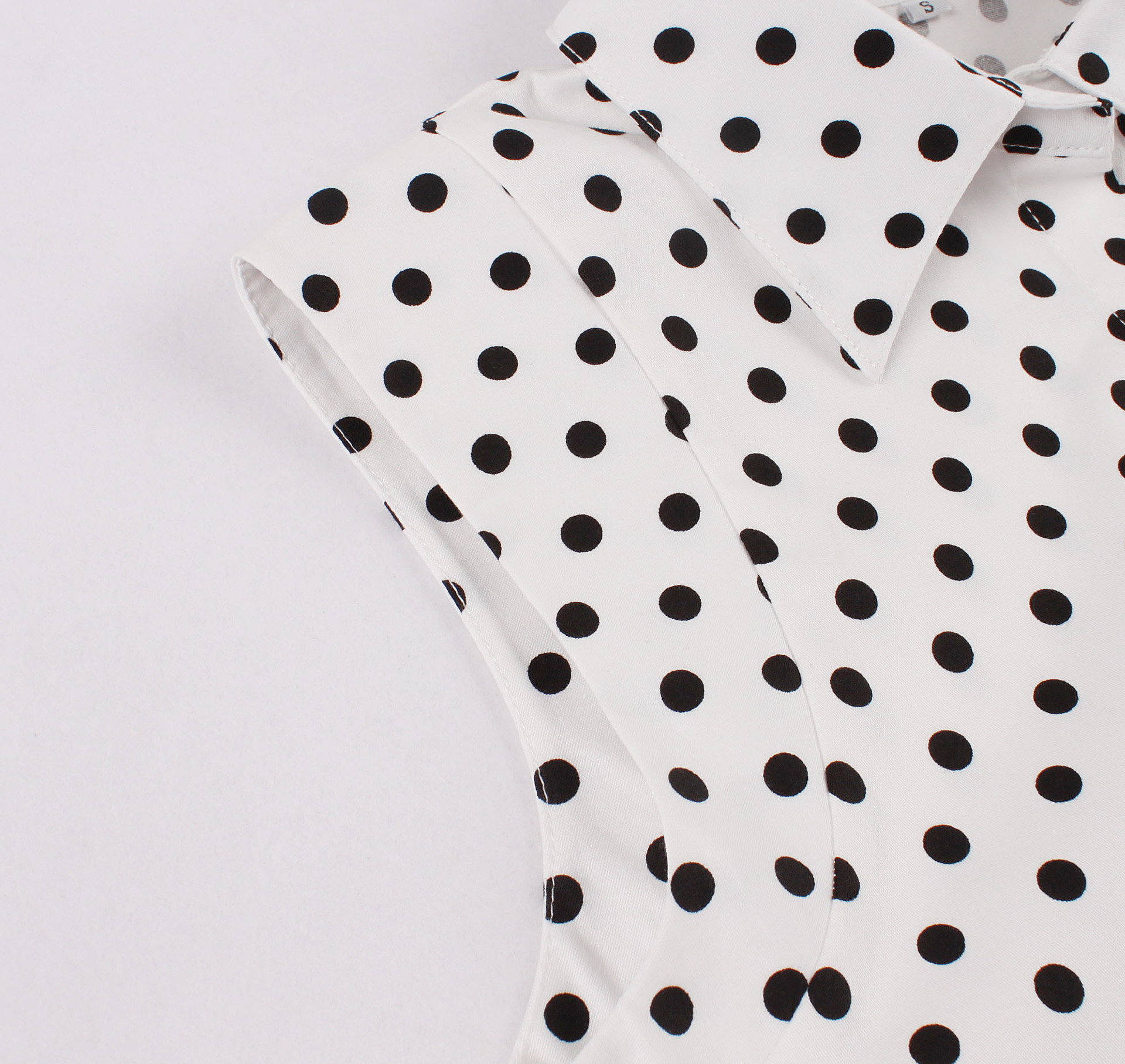 women's lapel polka-dot sleeveless bandage dress nihaostyles clothing wholesale NSMXN78859