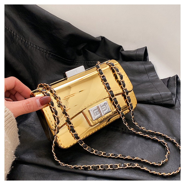 Ženska torba za rame, mala četvrtasta torba s lancem_voghion.com