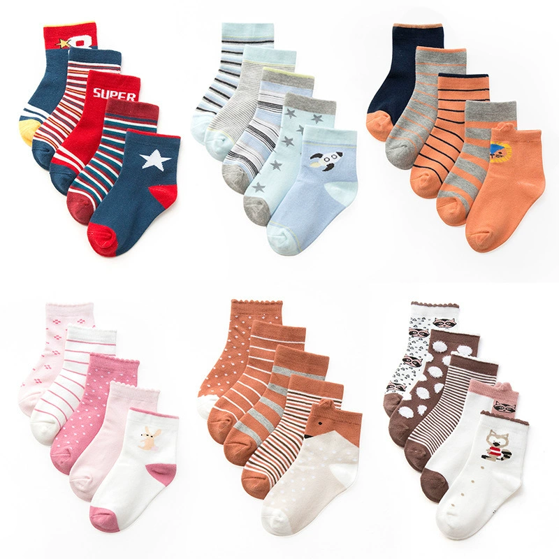 Children's cartoon socks, mid-length