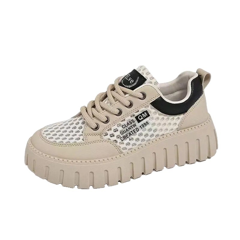 Zapatos de mujer de verano zapatos blancos de malla nuevos tipos coreanos ins estudiantes de alta ventilación zapatos de skate deportivos casuales