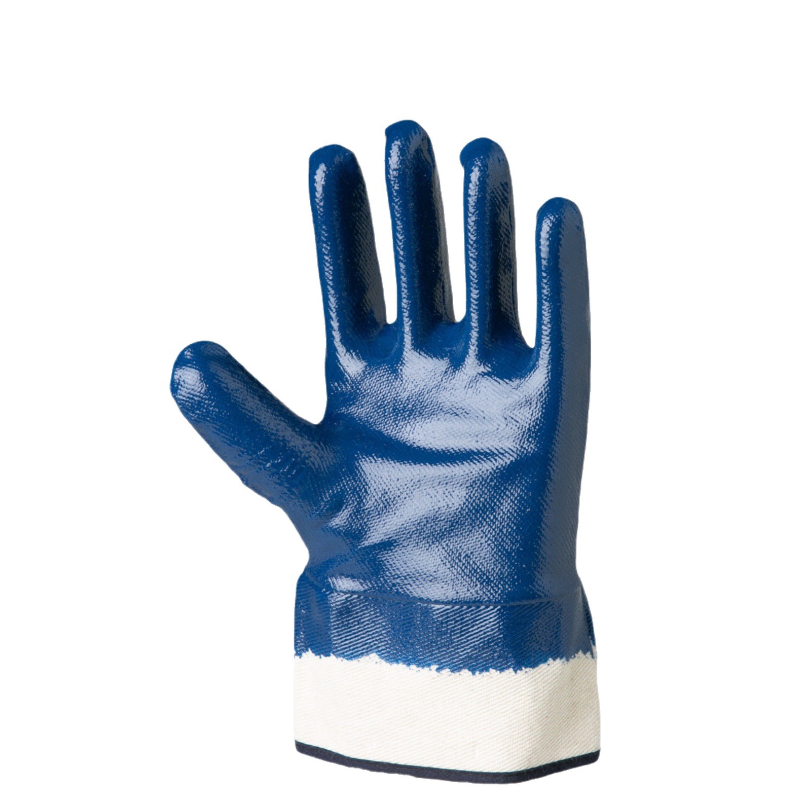 Guante de trabajo de algodón de nitrilo colgado completo y medio colgado pegamento impermeable a prueba de aceite, agua, protección contra la corrosión y vello para procesamiento mecánico