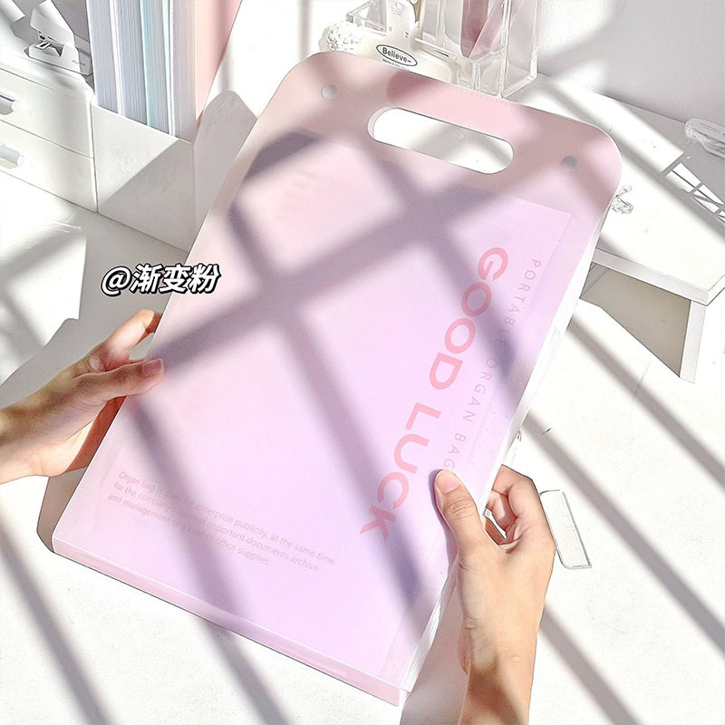 Nueva bolsa de órgano degradado de alto valor, carpeta A4 simple de gran capacidad, sección vertical de múltiples capas, bolsa de almacenamiento de datos de papel de prueba