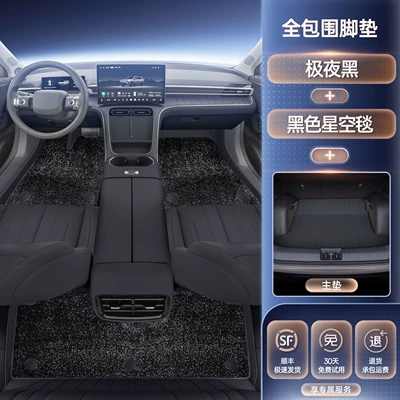 Floor Mats, Interior Decoration Modification Modelə uyğun ayaqaltı - premium-selection-double-layer-starry-sky-blanket-foot-mat-trunk-main-mat-available-in-four-colors