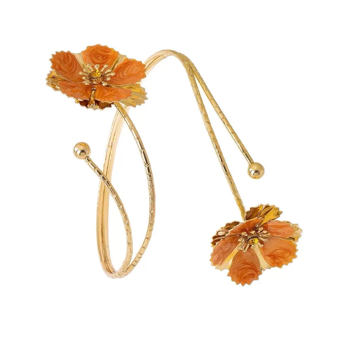 Brazalete de mujer de flores de venta caliente transfronteriza europea y americana, sentido de diseño, pulsera fresca pequeña, brazalete de mujer