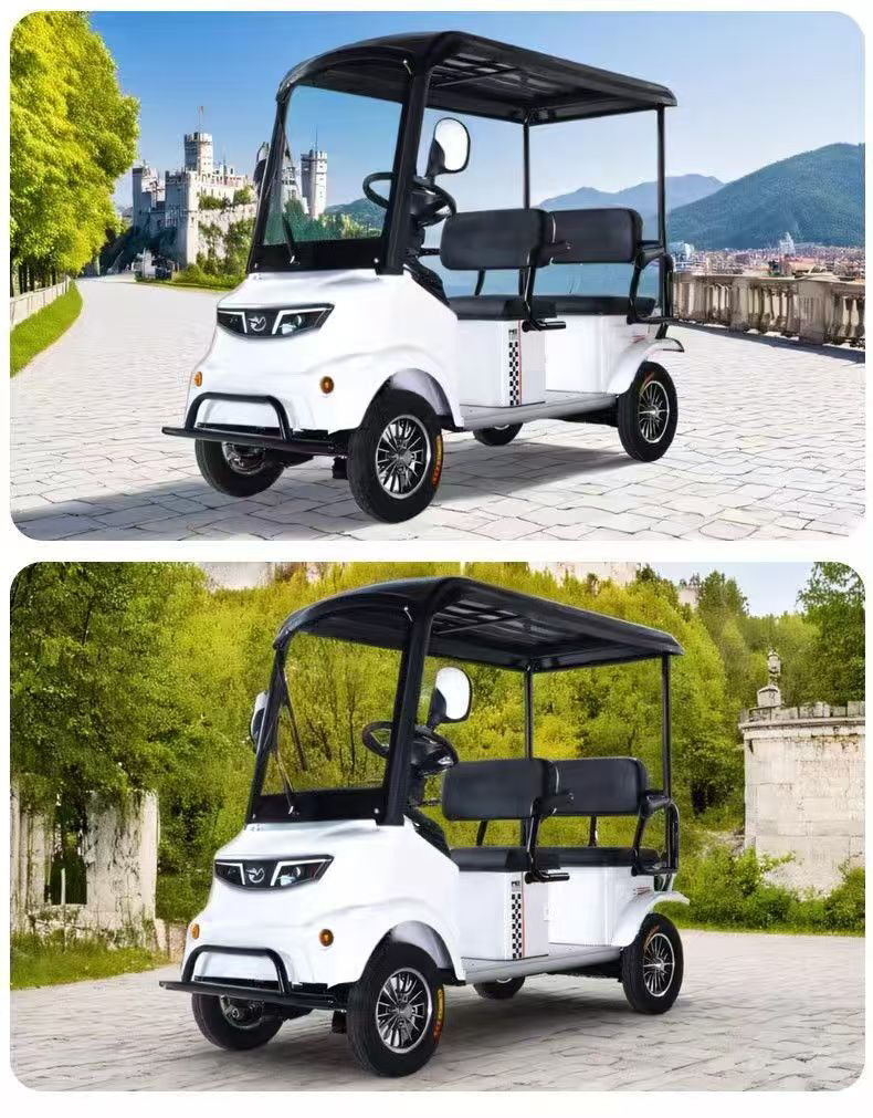 New Model M5 Electric Four-Wheel Mobility Scooter, Tourist Attraction Sightseeing Vehicle, 4-Seater and 6-Seater Passenger Four-Wheeler