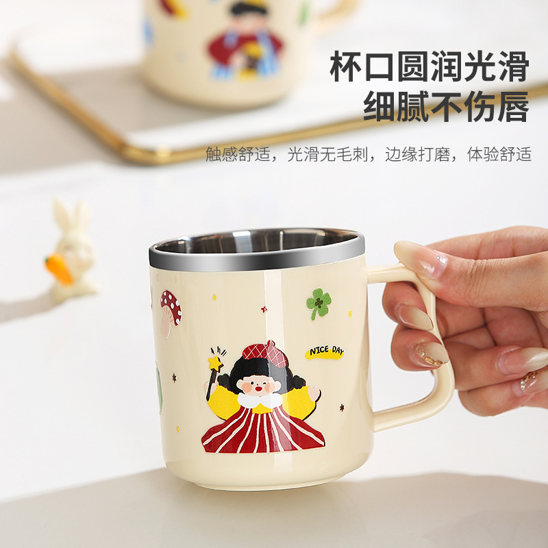 食品级304不锈钢杯儿童杯家用漱口杯加厚隔热耐摔刷牙杯杯口光滑|undefined