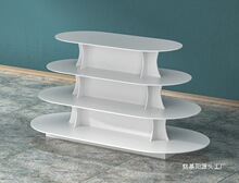 中岛柜红酒陈列柜鞋店展示架展示柜木质母婴货架奶粉台椭圆形玩具