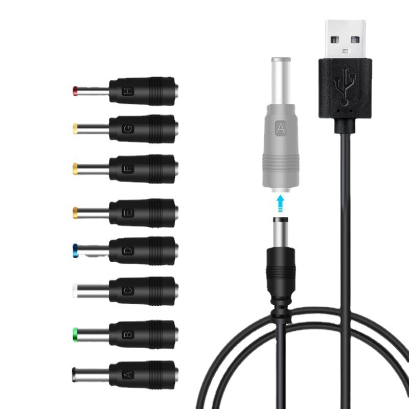 Dc変換ヘッド8ビット11ビットアダプタ変換コネクタ5.5*2.1多機能電源変換ヘッドusb変換ケーブル|undefined