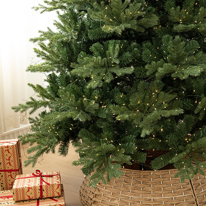 Hoja híbrida lujosa cifrada luminosa árbol de Navidad set árbol de sepino hogar decoración de la sala de estar gran decoración de suelo