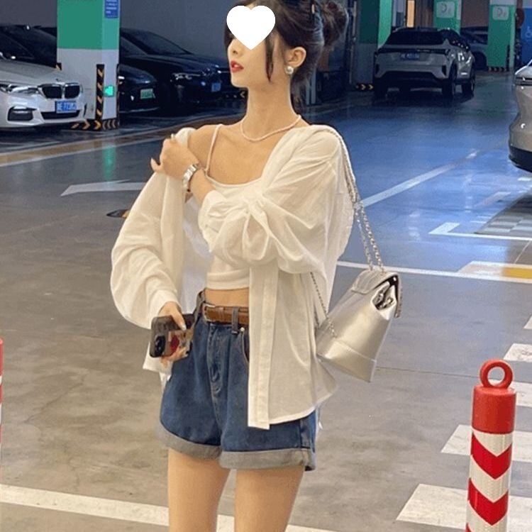 White lace hooded shirt jacket, thin style for women, 2026 new spring French chic loose and unique top White lace hooded shirt jacket, thin style for women, 2026 new spring French chic loose and unique top