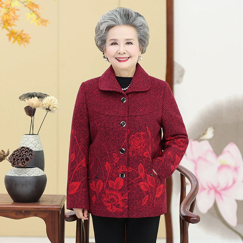Демисезонная флисово-пуховая куртка для мамы, оверсайз, 2023 коллекция, XL–5XL, красный/фиолетовый