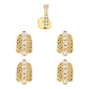 Temu's Popular Three-Piece Set of Smooth Vertical Bar Braces, European and American Hip-Hop Style, Versatile and Cool Tooth Accessories for Daily Outings