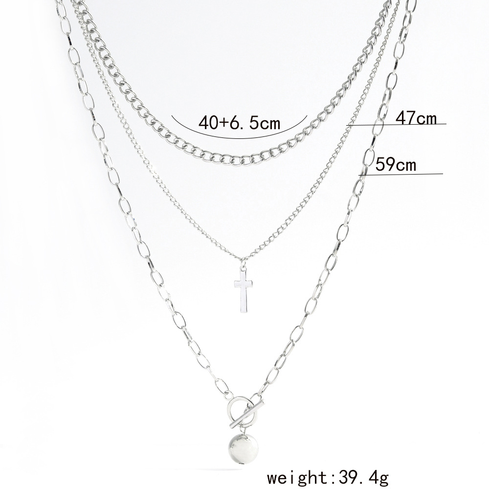 Simple Style Cross Heart Shape Wings Alloy Plating Necklace
