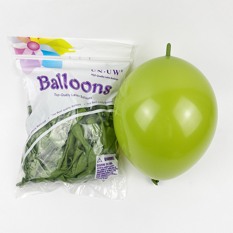 Globos con Cola de 10 Pulgadas para Fiestas, Color Sólido