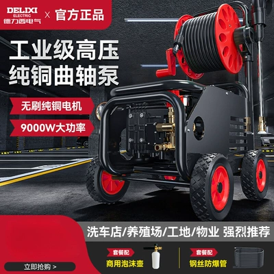 Delixi Car Washing Machine 220V Commercial Car Wash Shop Farm High-Power Ultra-High Pressure Cleaning Machine Water Gun Grab Water Pump